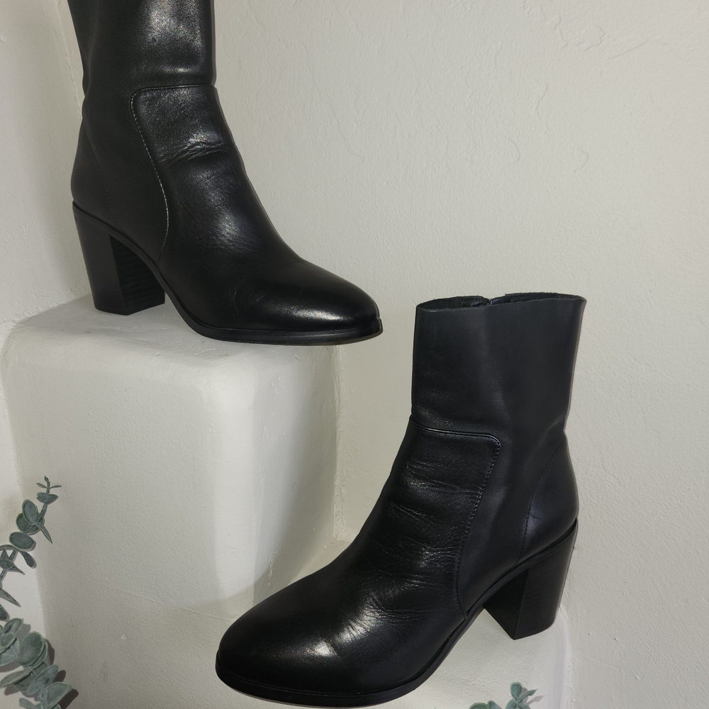Steve Madden Black Heeled Boots SKU X07 - Picture 2 of 10